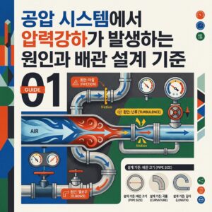 ai thumbnail poster 공압 시스템에서 압력강하가 발생하는 원인과 배관 설계 기준 1789616392